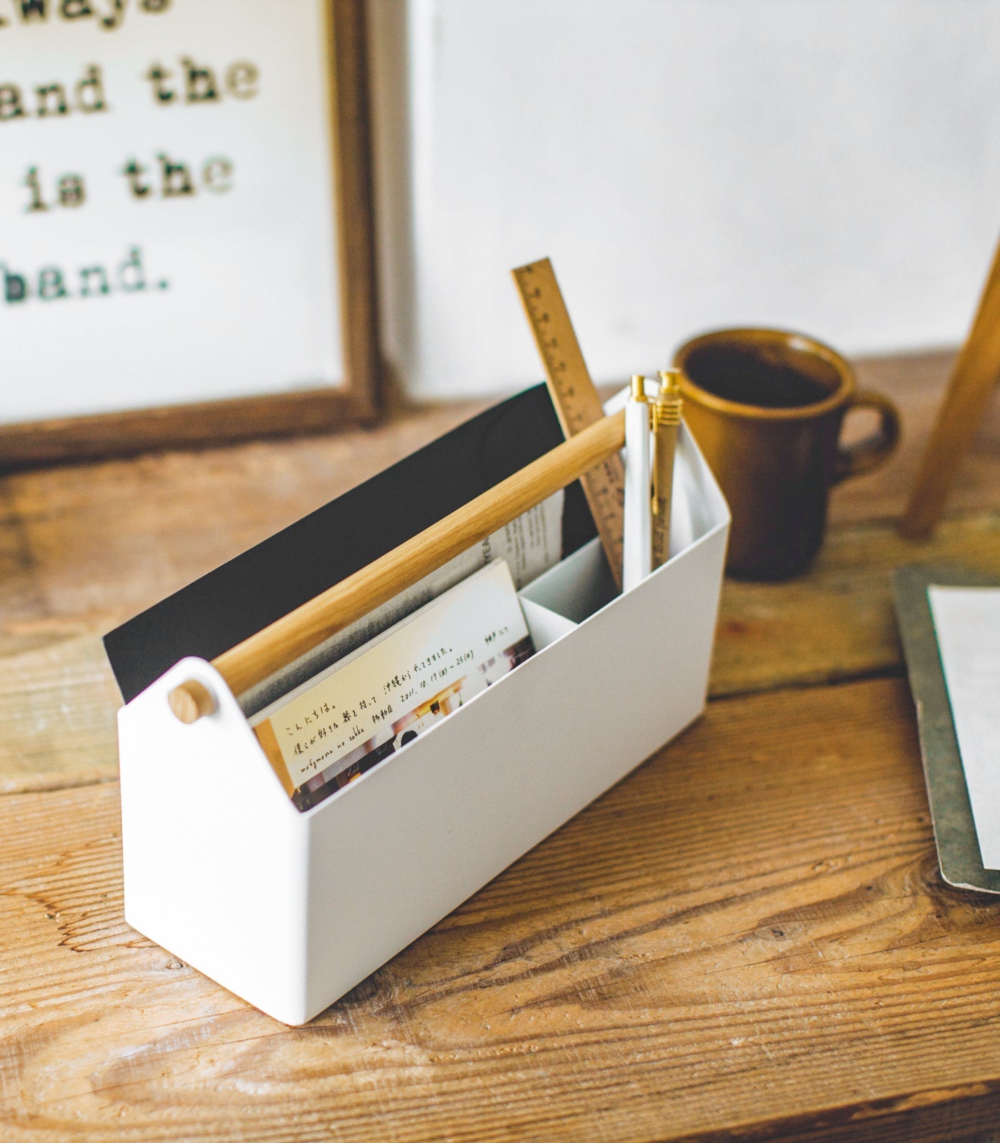 Pen + Desk Organizer - Large - Steel + Wood - Paranoid Ranch