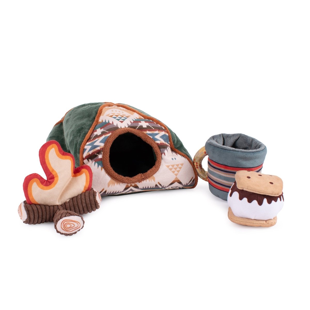 Pendleton Camp Discovery Tent Set Dog Plush Toy - Paranoid Ranch