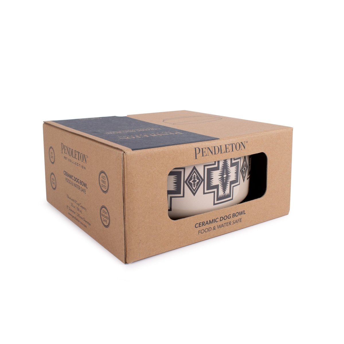 Pendleton Ceramic Food & Water Pet Bowl - Paranoid Ranch