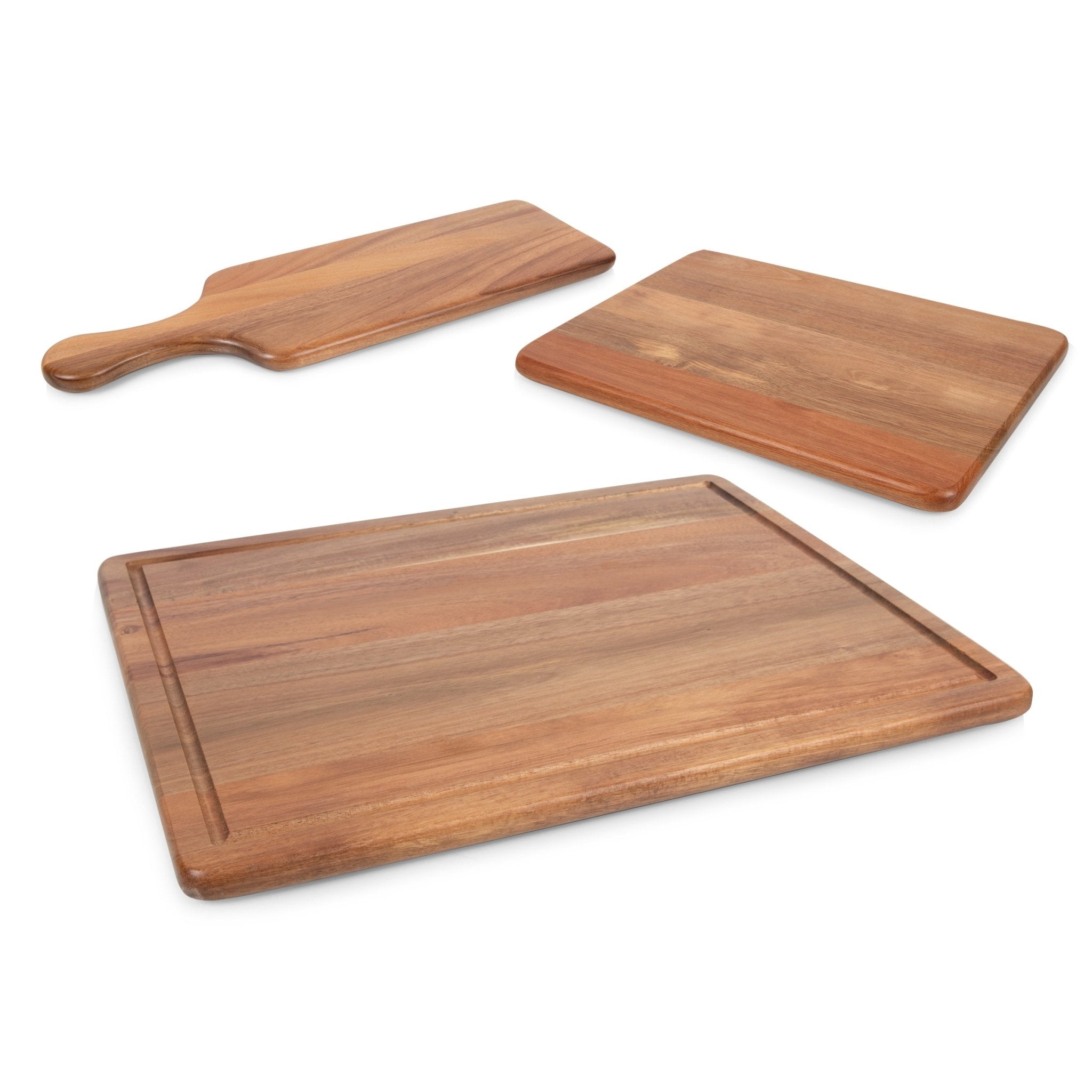 Picnic Time 3 - Piece Acacia Wood Charcuterie Board Set - Paranoid Ranch