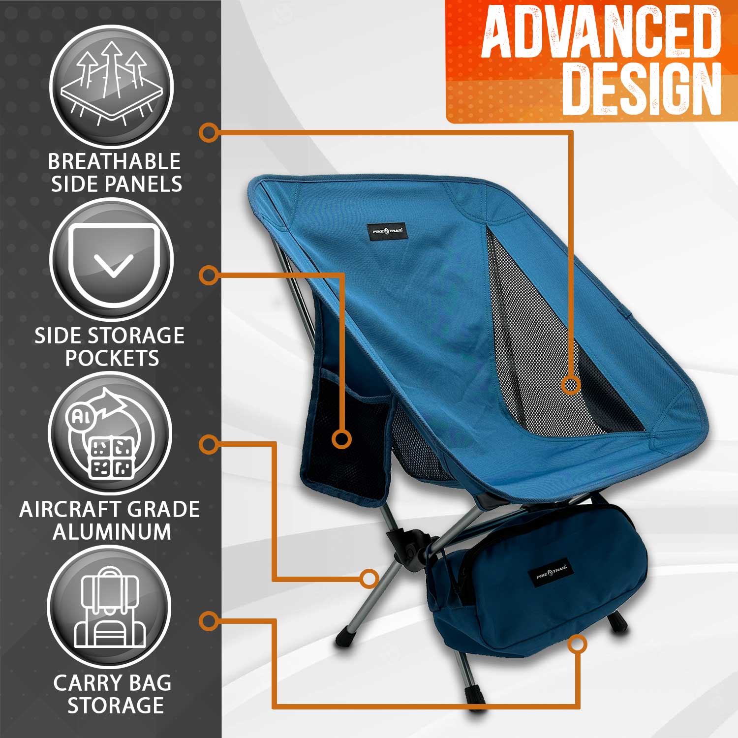 Pike Trail Ultralight Compact Outdoor Camping Chair - Paranoid Ranch