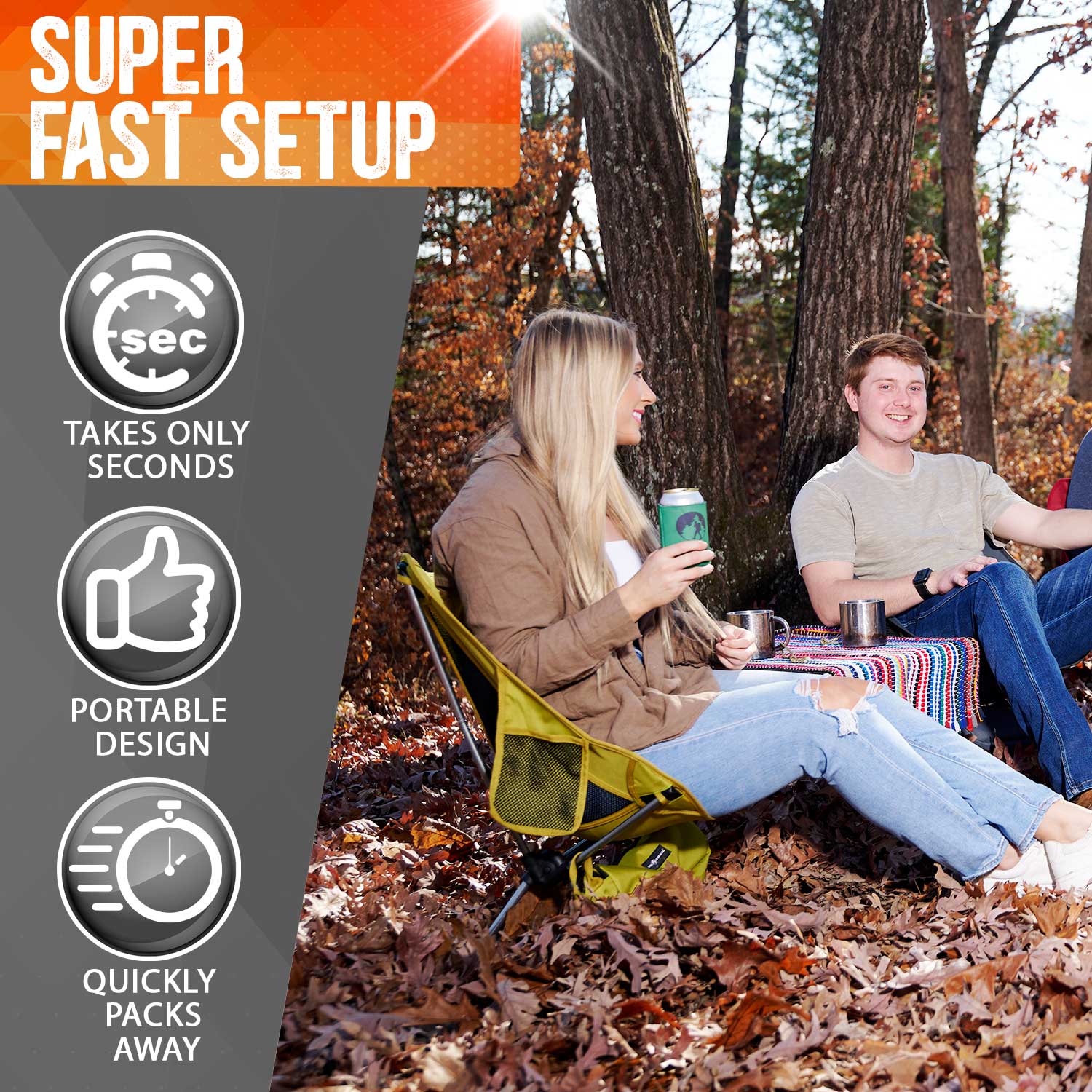 Pike Trail Ultralight Compact Outdoor Camping Chair - Paranoid Ranch