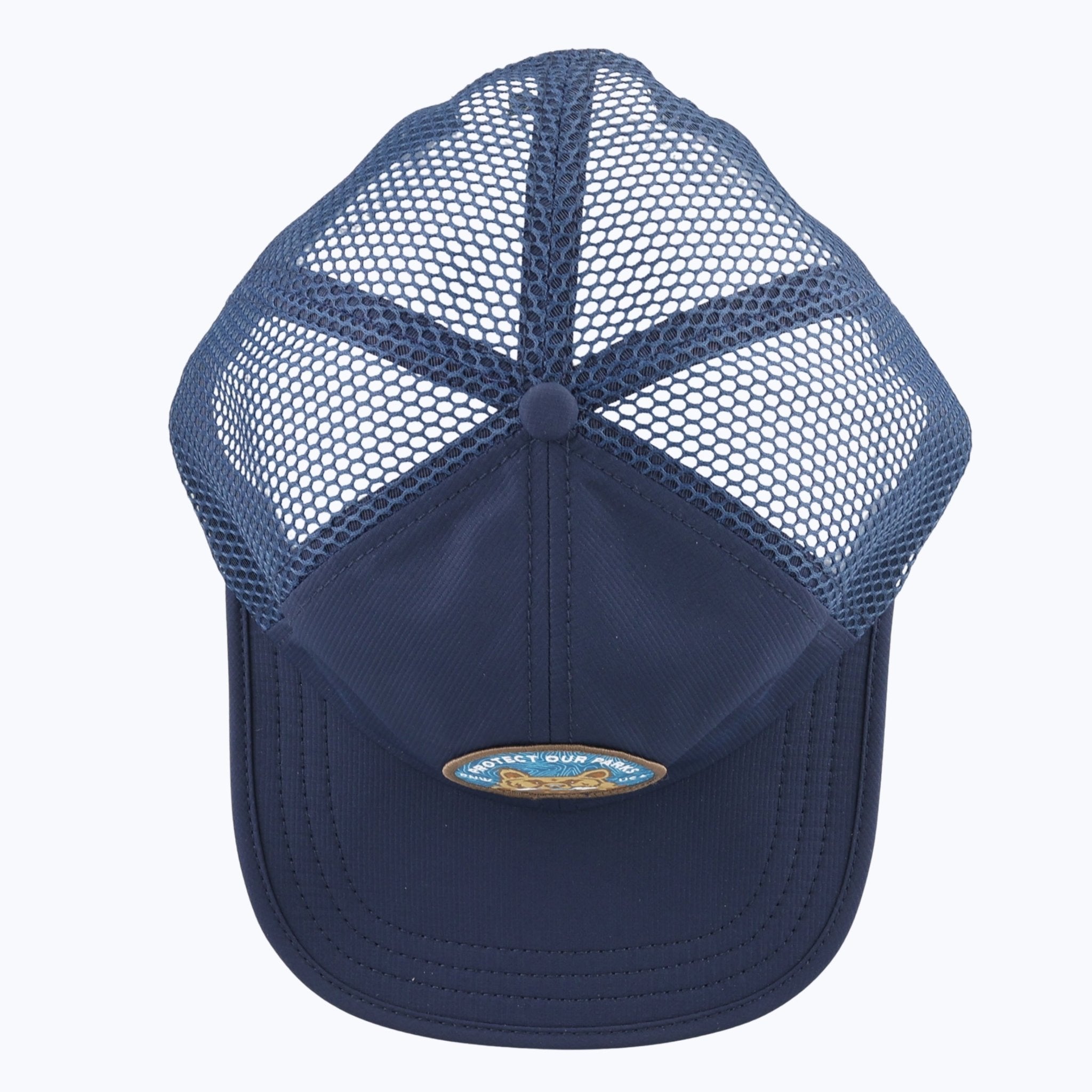 Protect Our Parks Bear Mesh Strapback Tech Cap - Navy - Paranoid Ranch