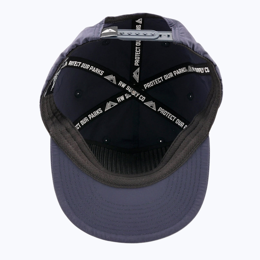 Protect Our Parks Bear Patch Nylon Snapback Cap - Navy - Paranoid Ranch