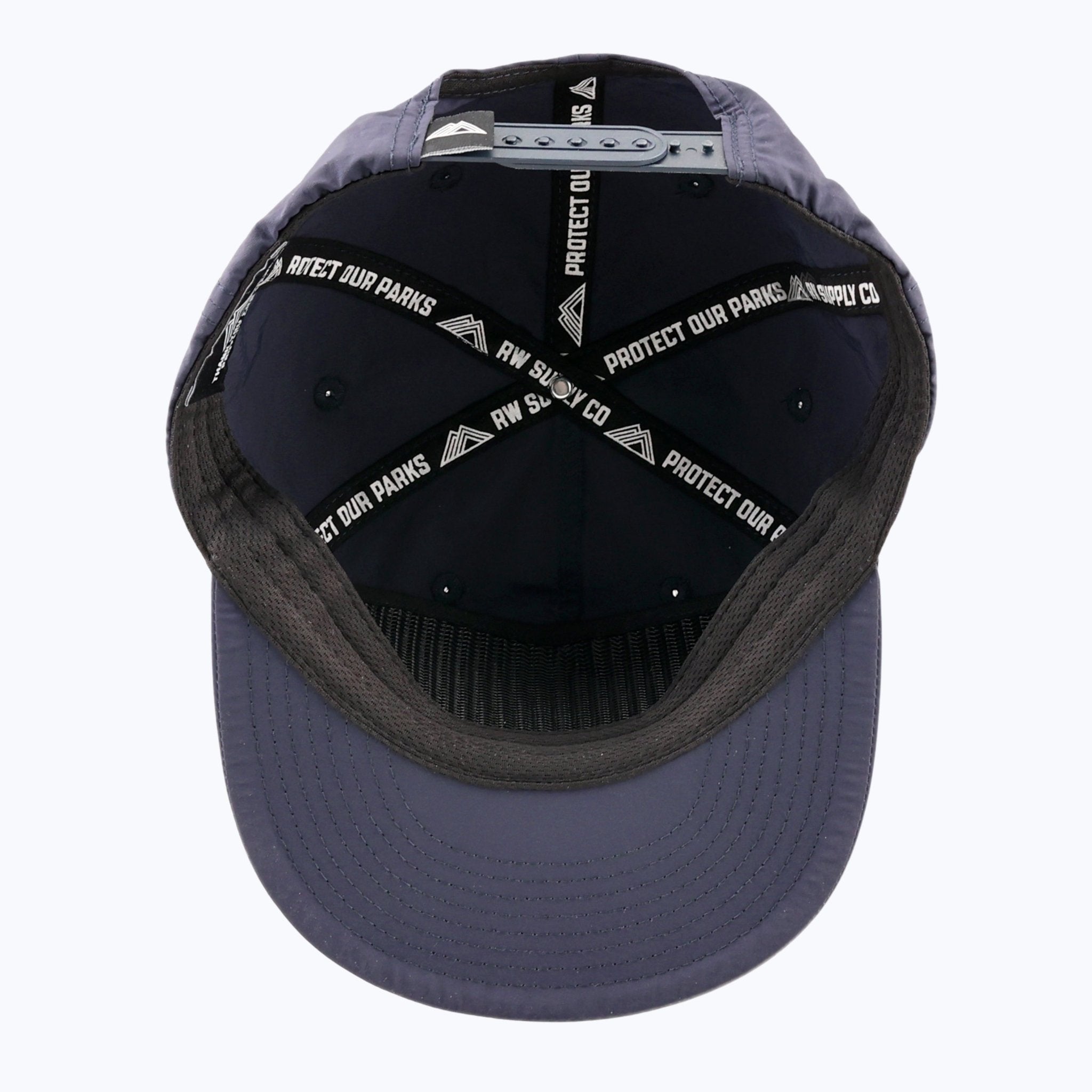Protect Our Parks Bear Patch Nylon Snapback Cap - Navy - Paranoid Ranch