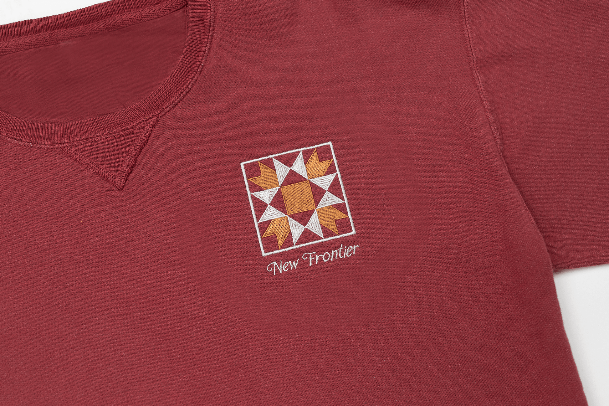 Quilt Patch Crewneck (Apple) - Paranoid Ranch