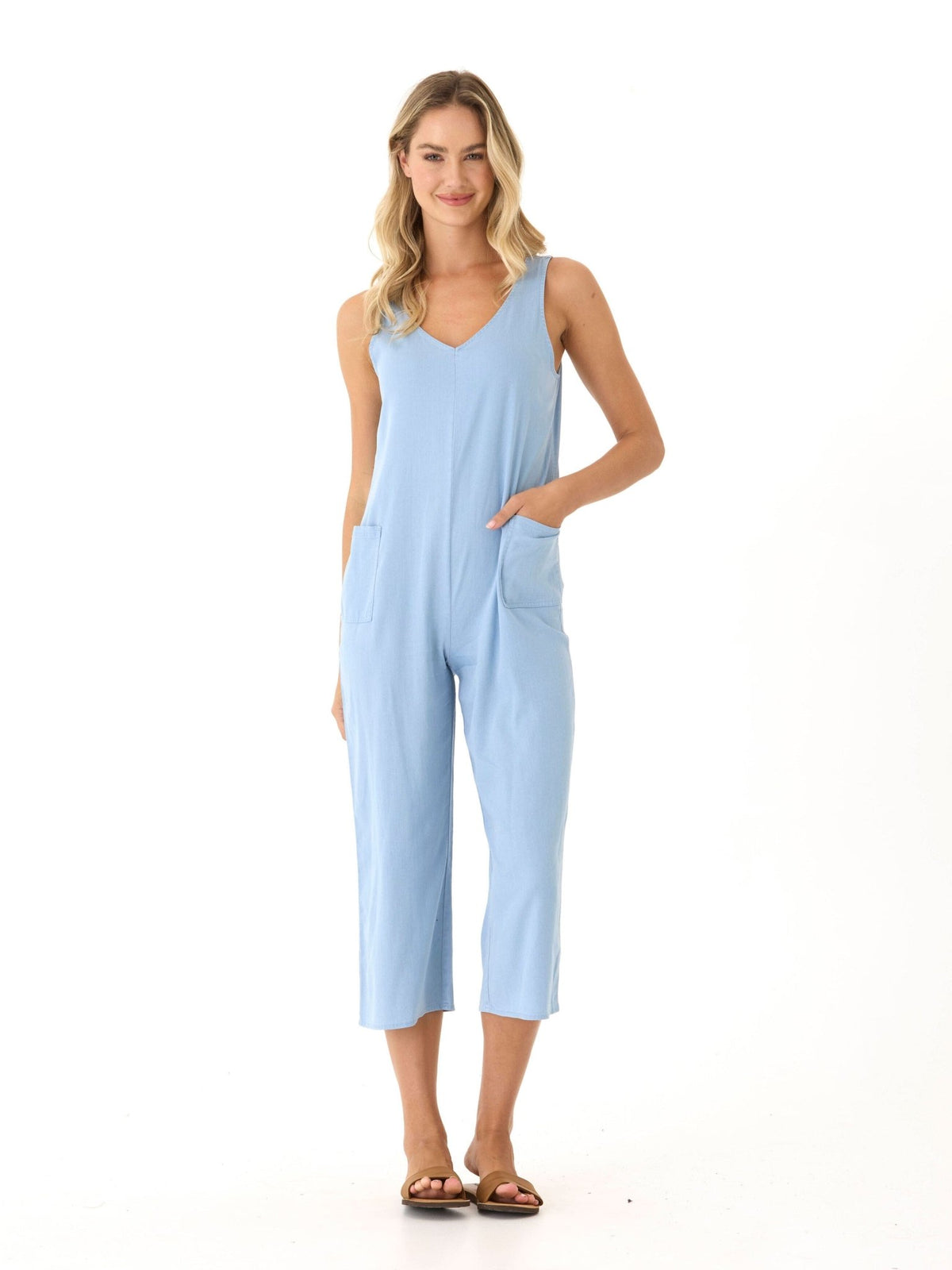Rainey Stretch Chambray Jumpsuit - Paranoid Ranch