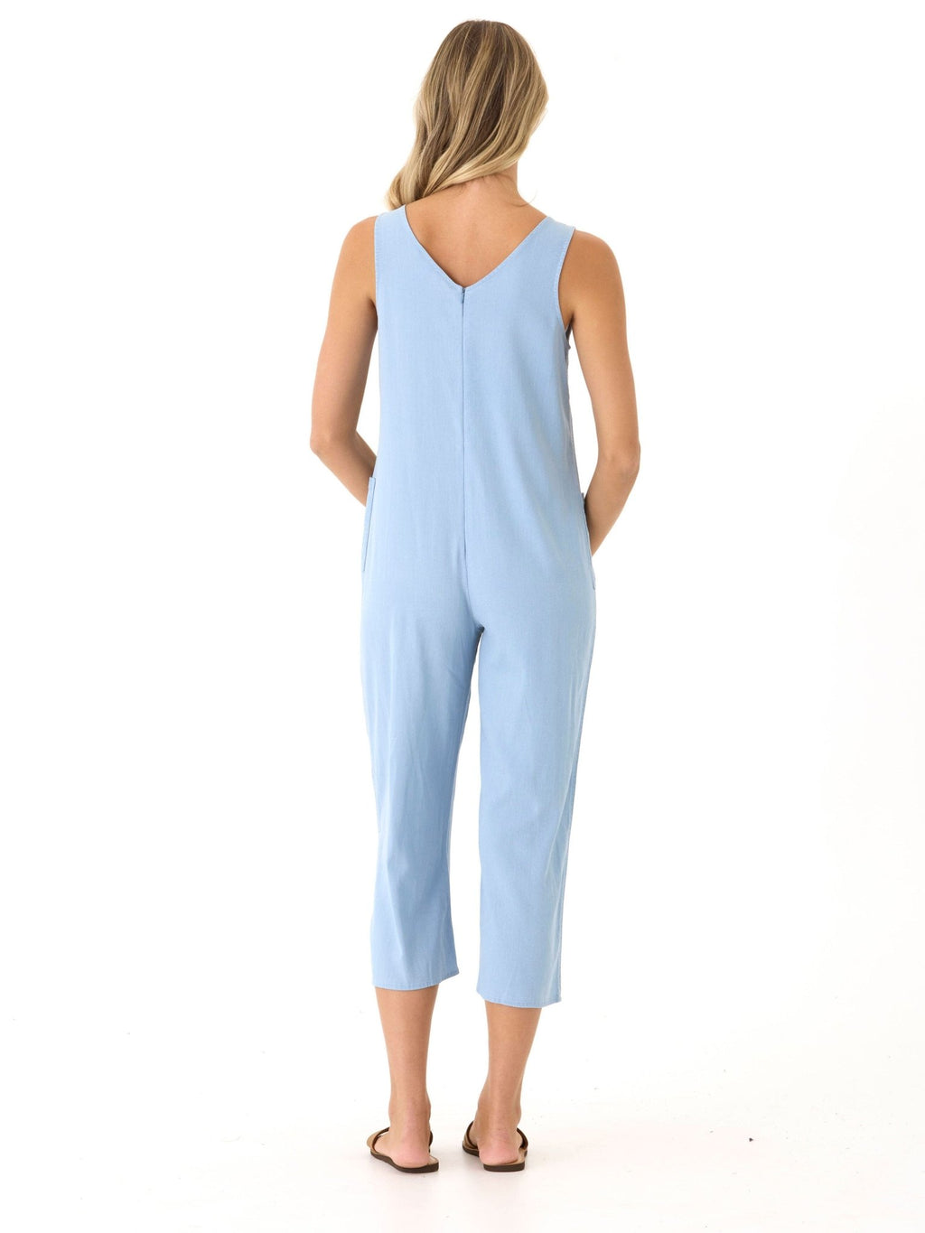 Rainey Stretch Chambray Jumpsuit - Paranoid Ranch