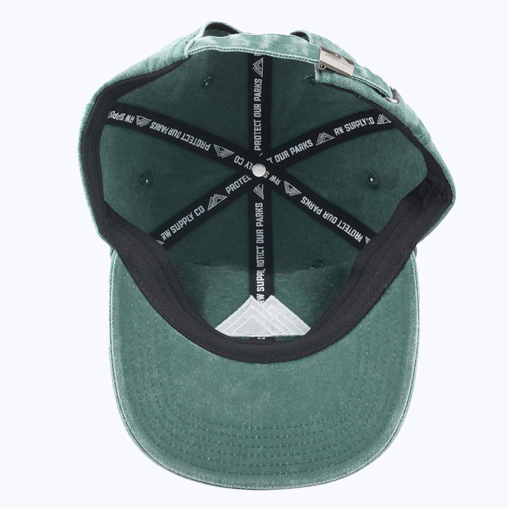 Mountain Logo Vintage Wash Dad Cap - Forest