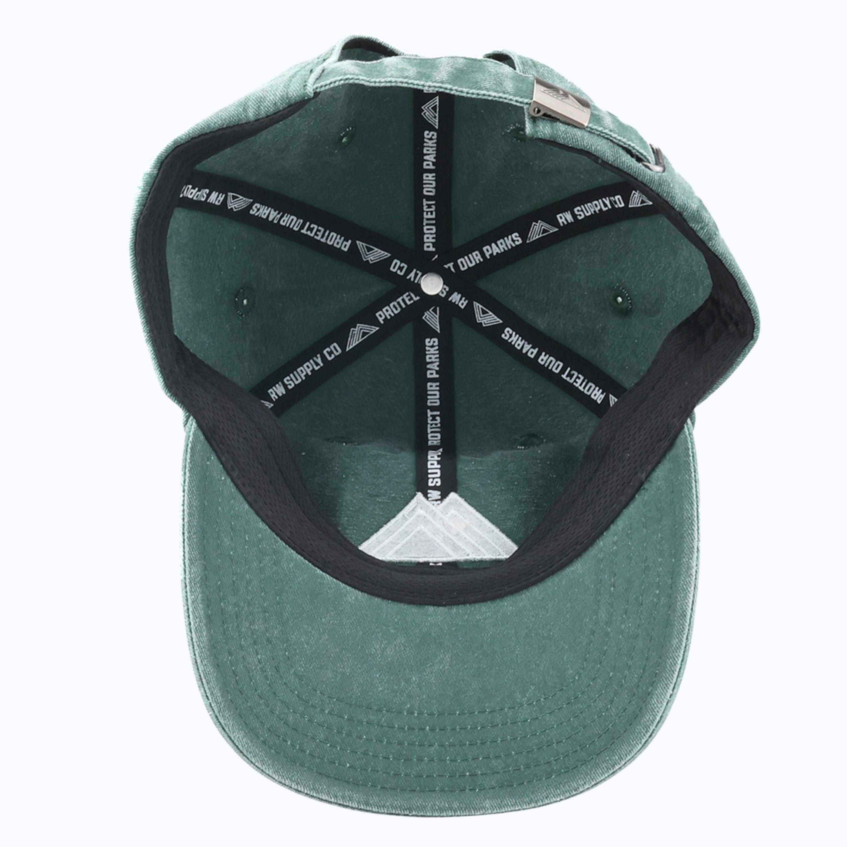 Mountain Logo Vintage Wash Dad Cap - Forest