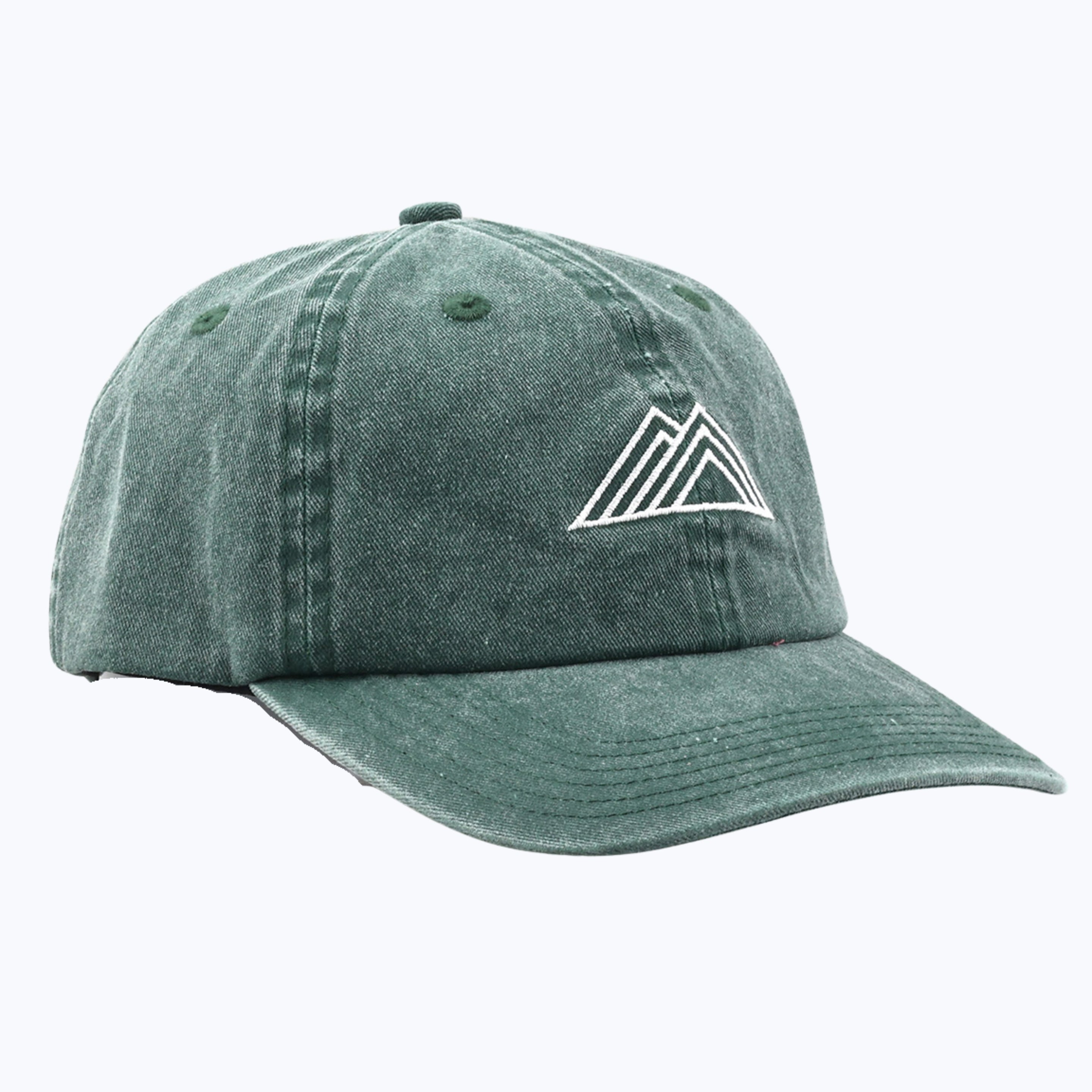 Mountain Logo Vintage Wash Dad Cap - Forest