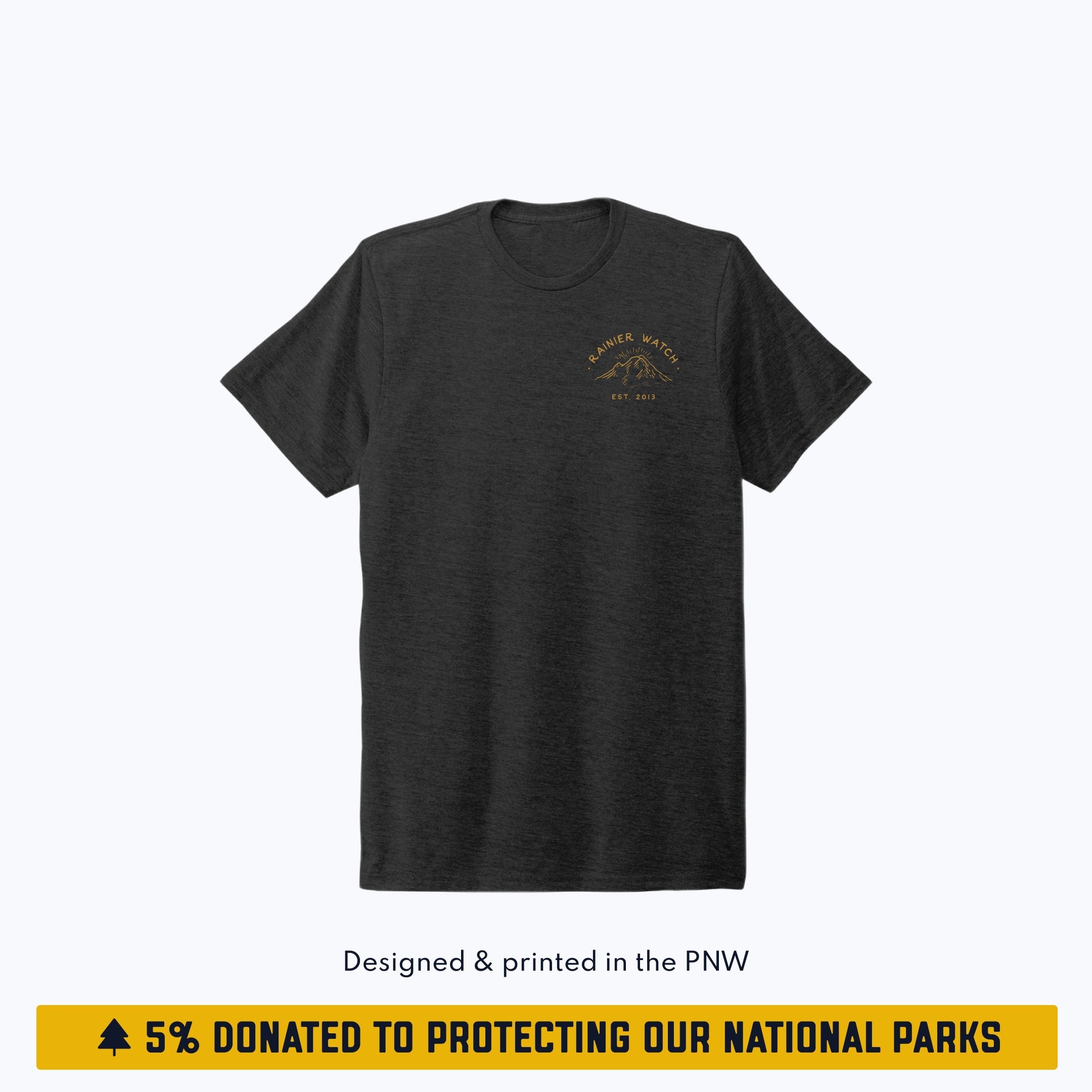 Ranger - Unisex Eco Tee - Double Sided - Heather Black