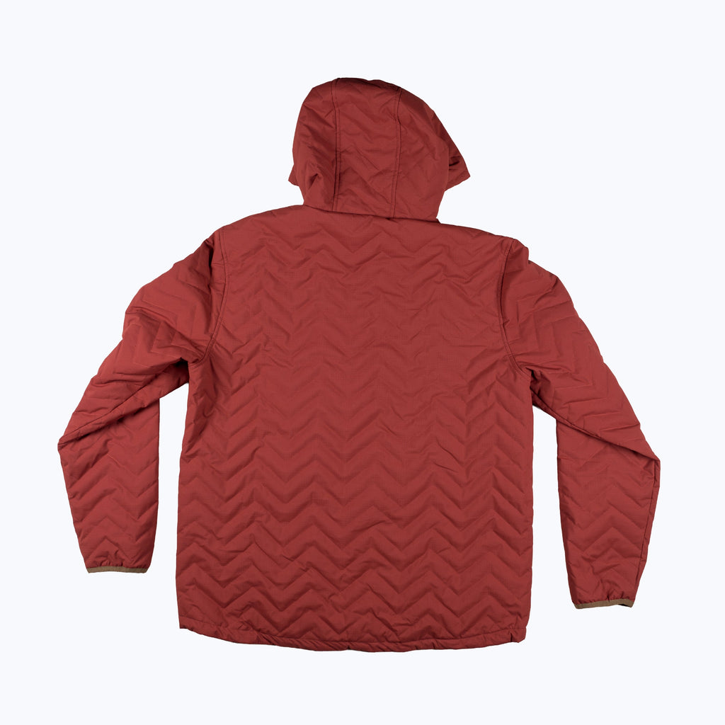 Ridgeline Micro-Puffer Quilted Hooded Jacket – Red