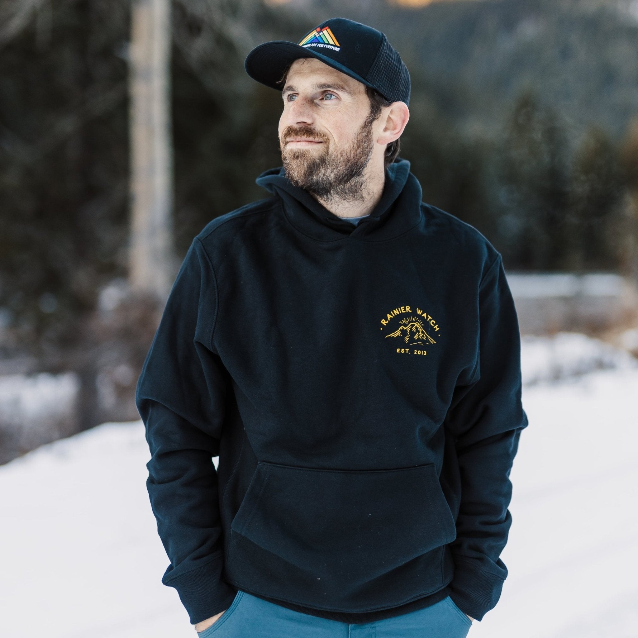 Ranger Hoodie Sweatshirt - Heavyweight - Black - Paranoid Ranch