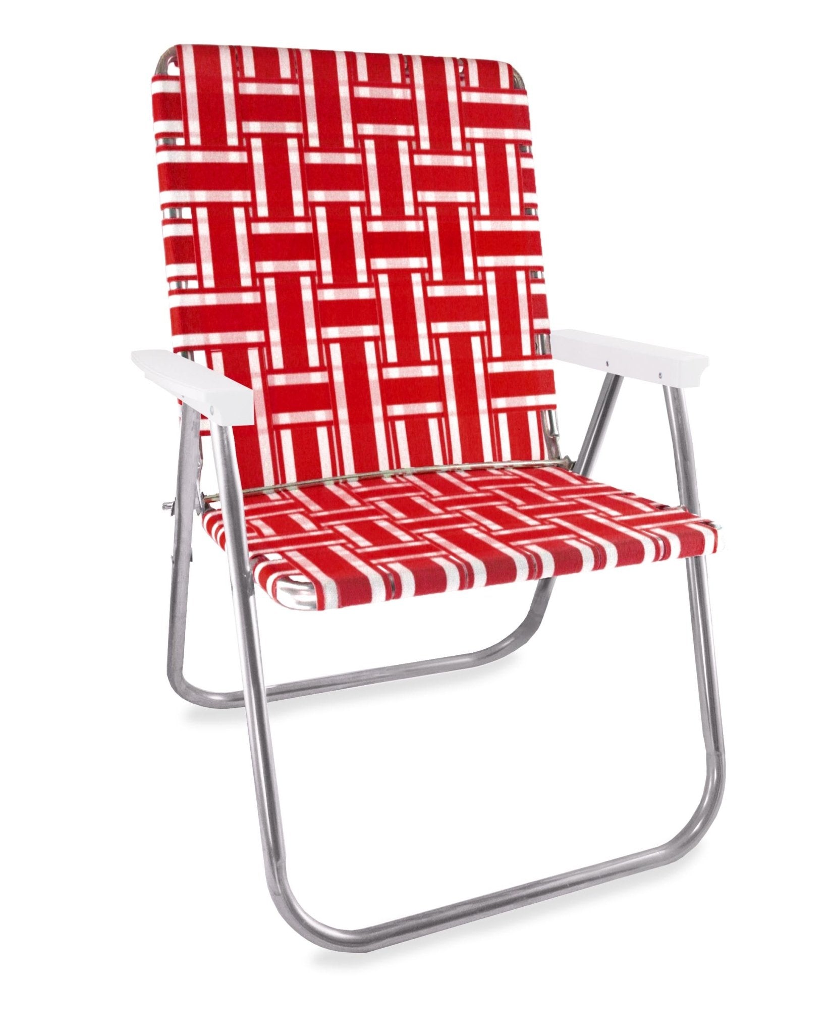 Red and White Stripe Magnum Lawn Chair - Paranoid Ranch