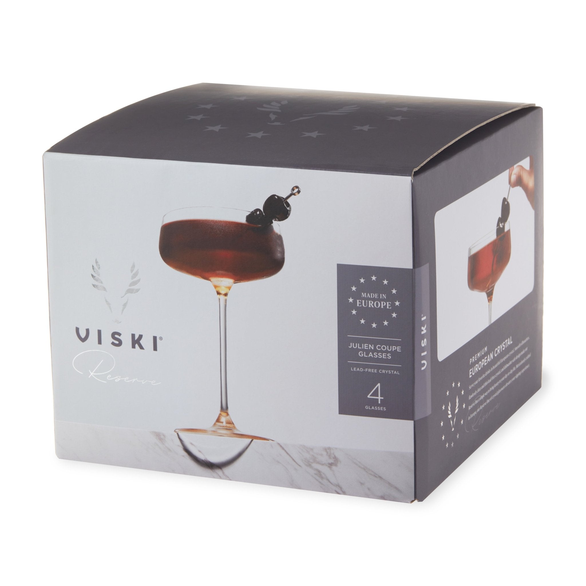 Reserve Julien Crystal Coupe Glasses Set of 4 - Paranoid Ranch