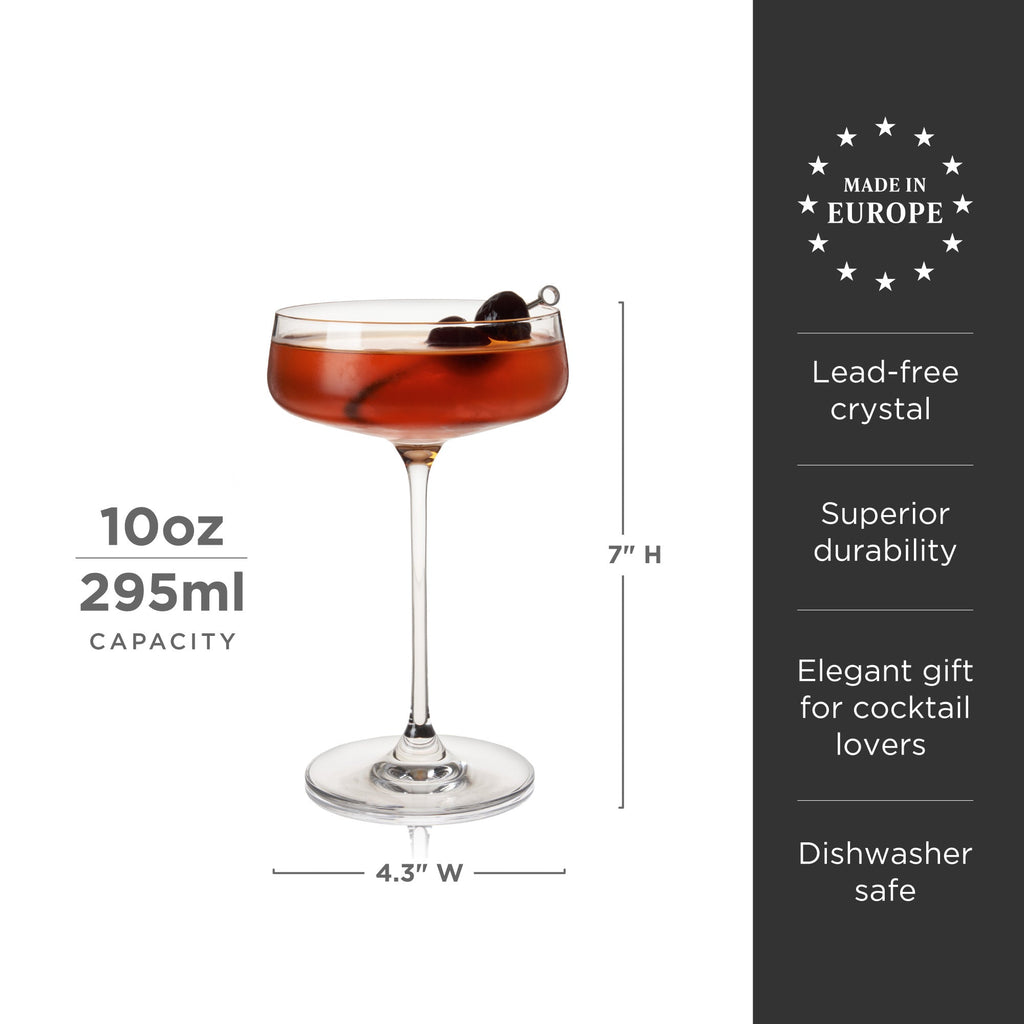 Reserve Julien Crystal Coupe Glasses Set of 4 - Paranoid Ranch