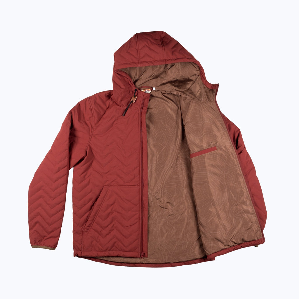 Ridgeline Micro-Puffer Quilted Hooded Jacket – Red - Paranoid Ranch
