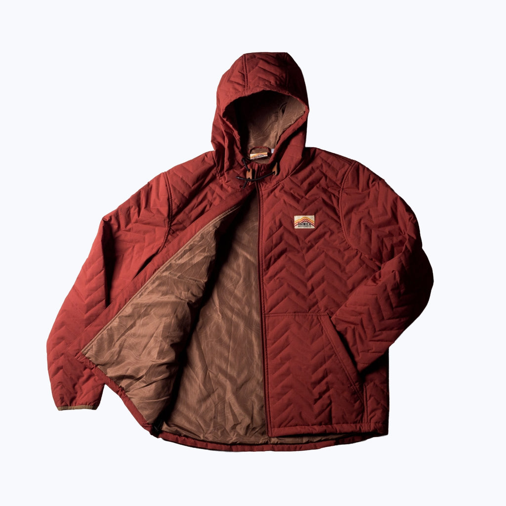 Ridgeline Micro-Puffer Quilted Hooded Jacket – Red - Paranoid Ranch