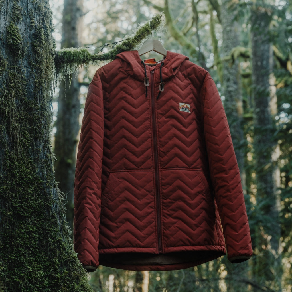 Ridgeline Micro-Puffer Quilted Hooded Jacket – Red - Paranoid Ranch