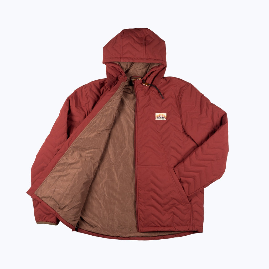 Ridgeline Micro-Puffer Quilted Hooded Jacket – Red - Paranoid Ranch