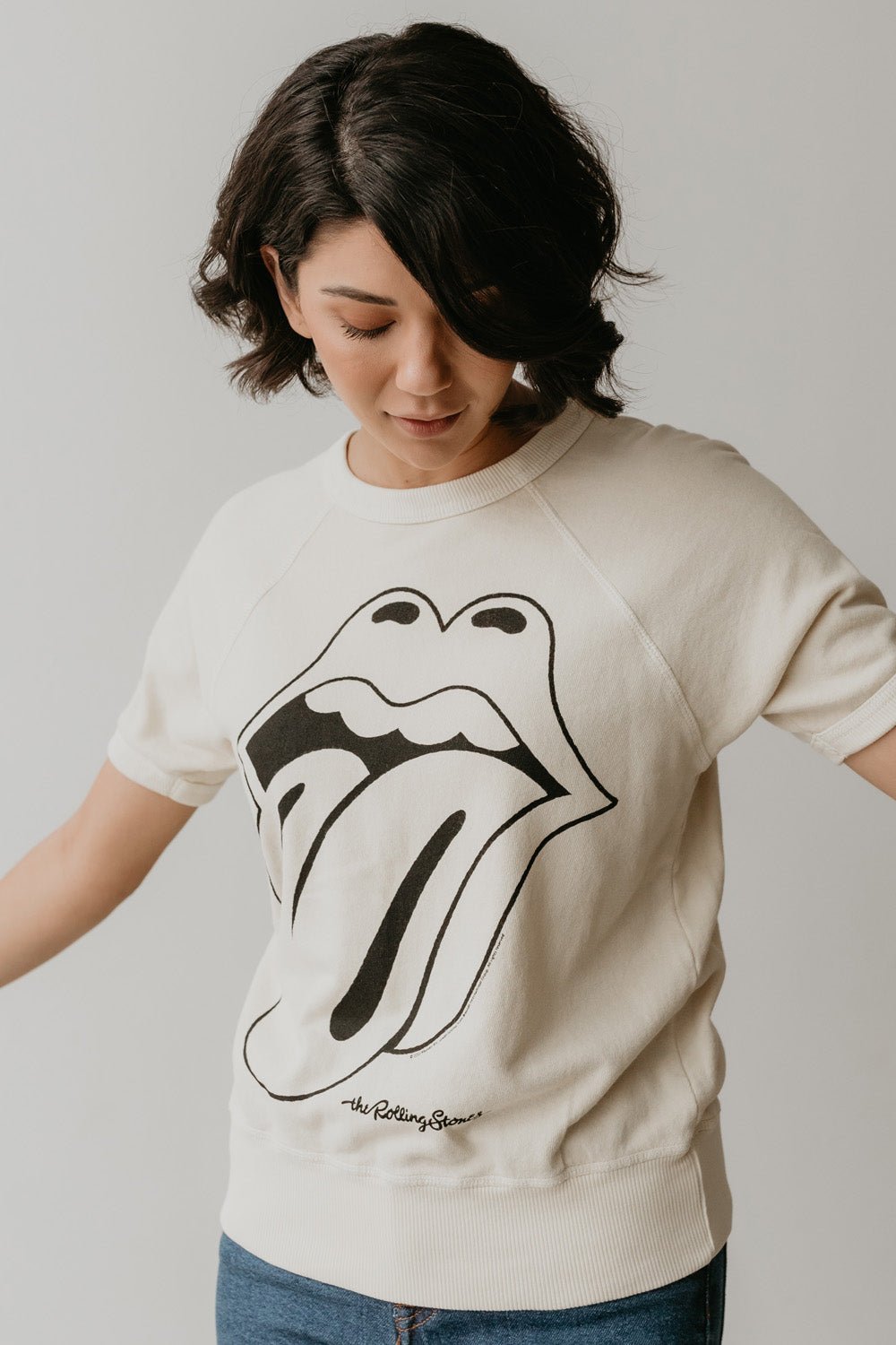 Rolling Stones Ivory Raglan Tee - Paranoid Ranch
