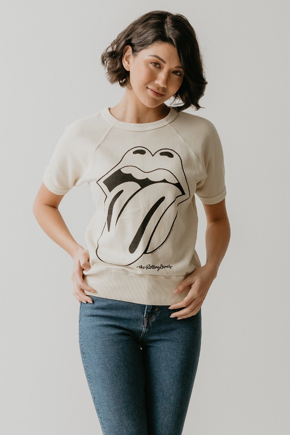 Rolling Stones Ivory Raglan Tee - Paranoid Ranch