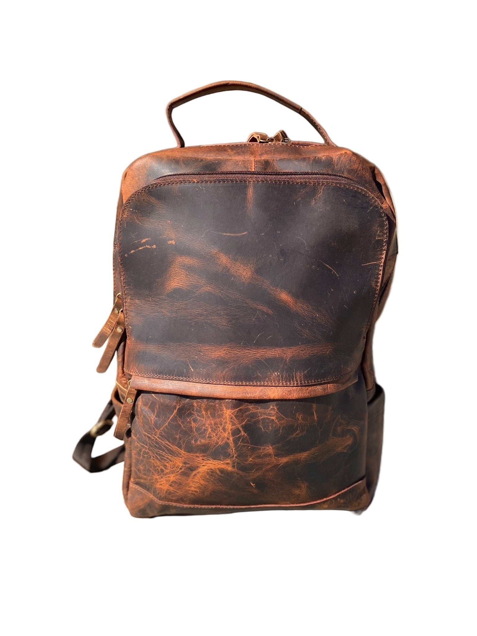 Rustic Leather Backpack - Paranoid Ranch
