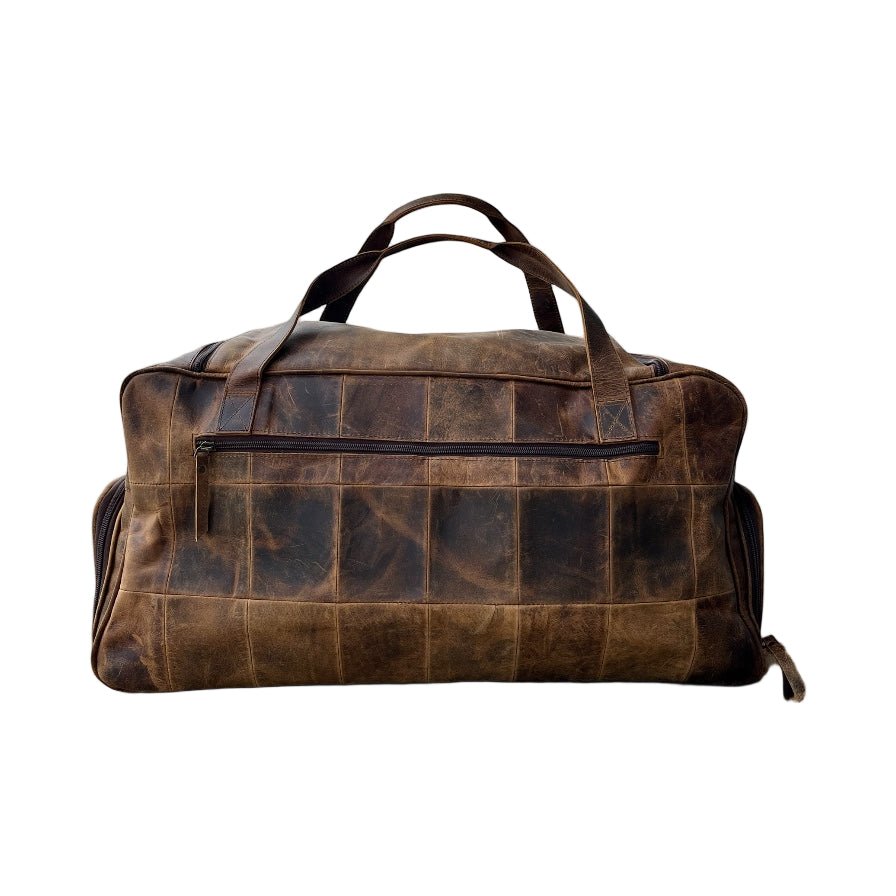 Rustic leather duffle bag - Paranoid Ranch