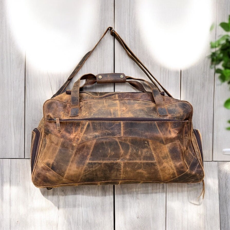 Rustic leather duffle bag - Paranoid Ranch