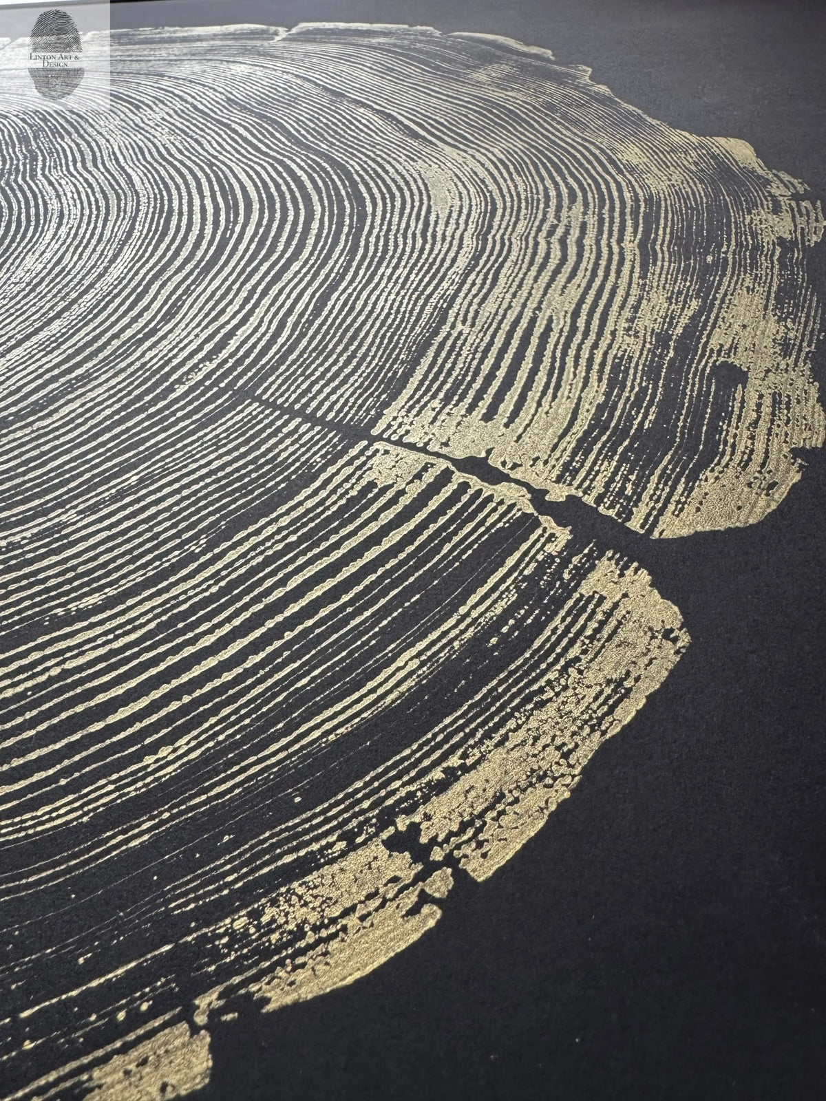 San Francisco Redwood. Gold and Black, 36x48 Inches. - Paranoid Ranch