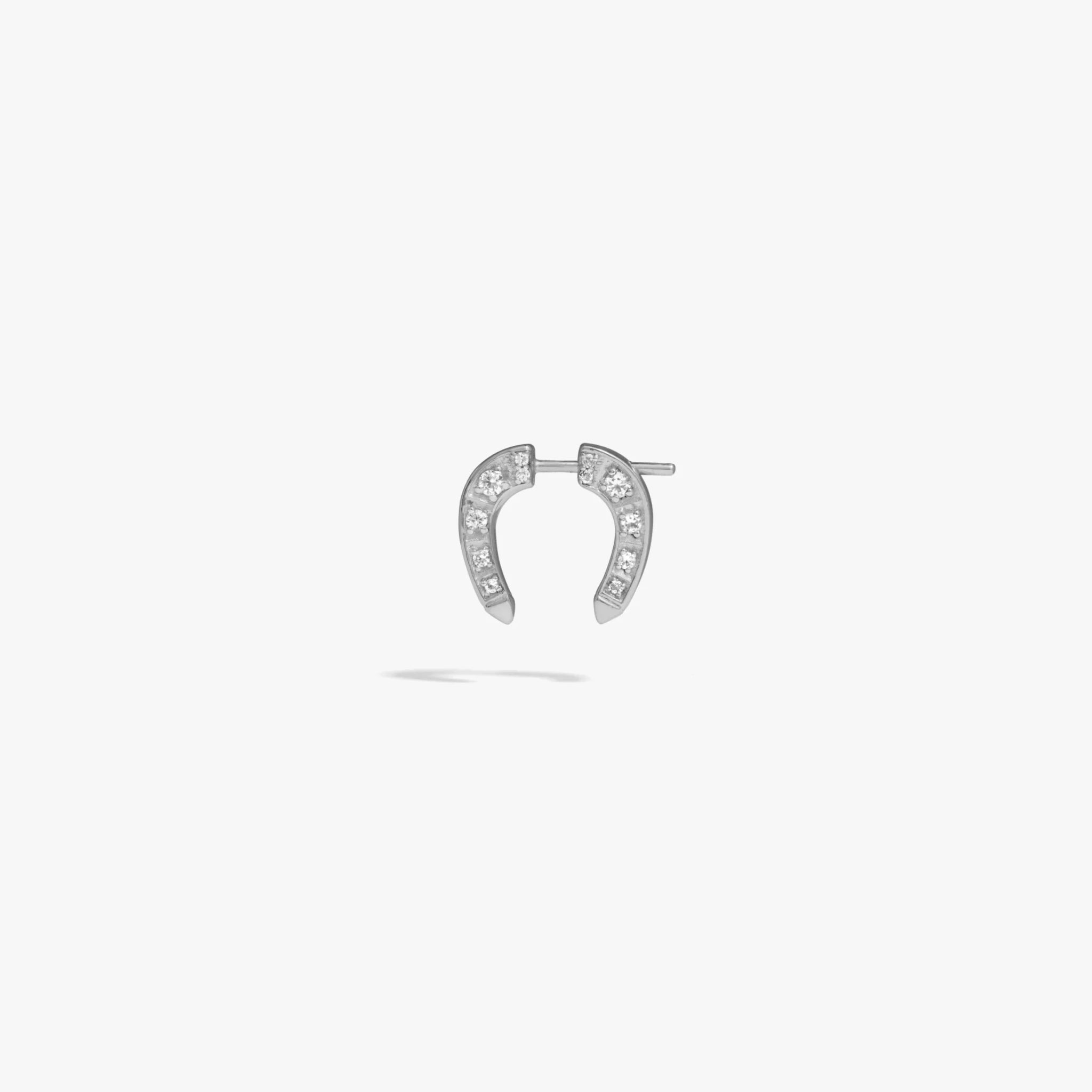 Sapphire Horseshoe Earring - Paranoid Ranch