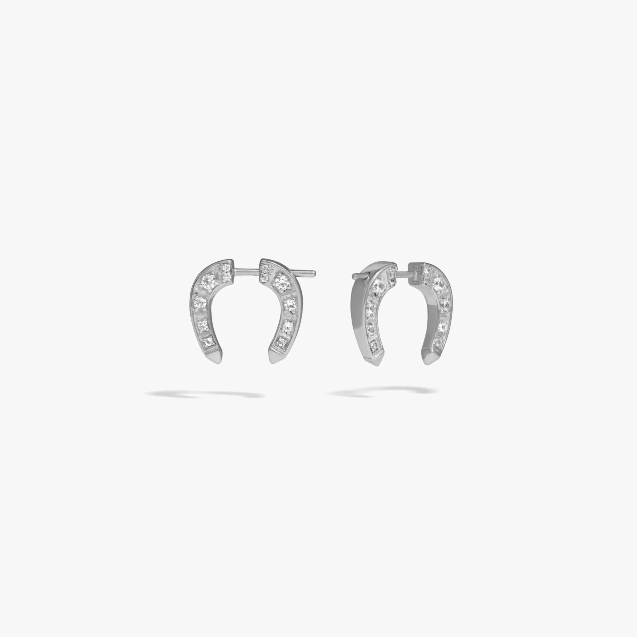 Sapphire Horseshoe Earring - Paranoid Ranch