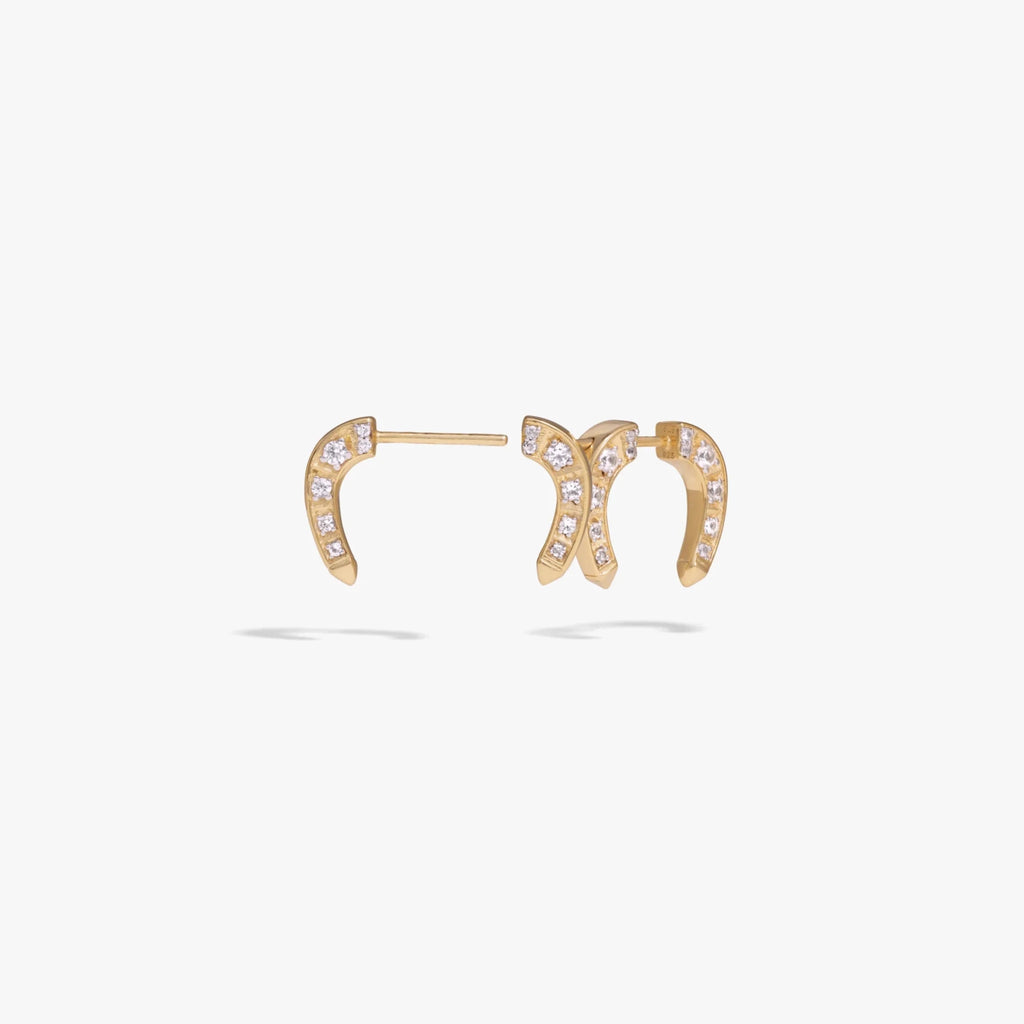 Sapphire Horseshoe Earring - Paranoid Ranch