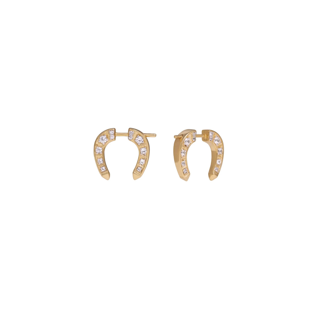 Sapphire Horseshoe Earring - Paranoid Ranch