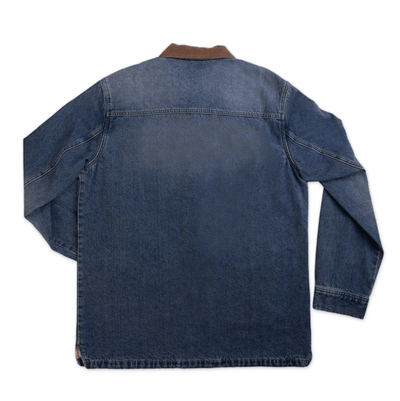 back view of Sendero Rustler washed denim coat.