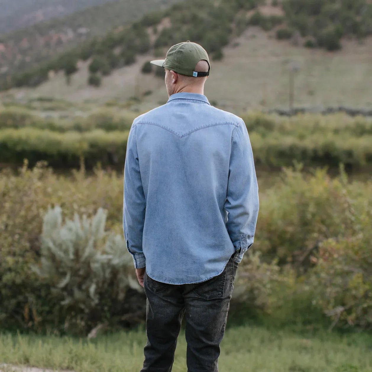 The Wyatt Shirt - Back view emphasizing the western yoke and overall construction.