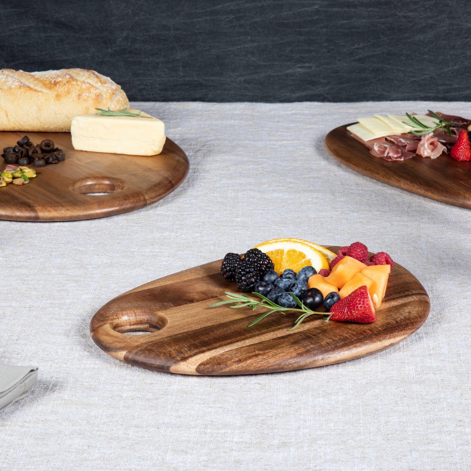 Set of 3 Pebble Shaped Acacia Serving Boards - Paranoid Ranch
