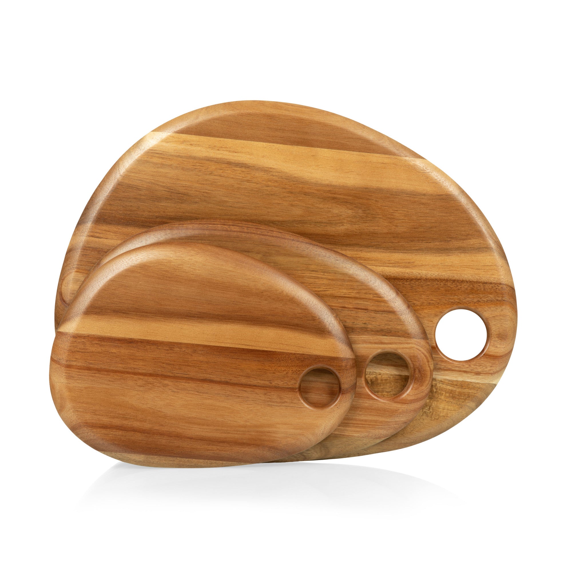 Set of 3 Pebble Shaped Acacia Serving Boards - Paranoid Ranch
