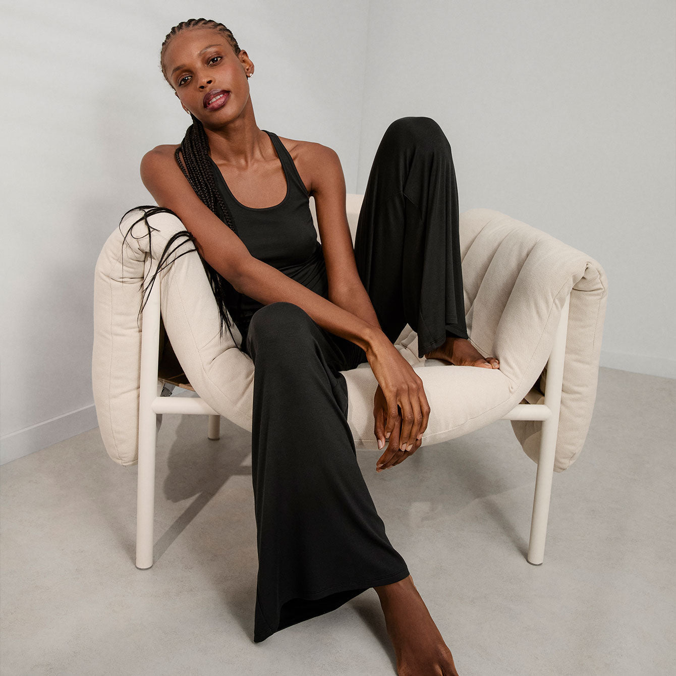 Soft Modal Rib Foldover Pant - Paranoid Ranch