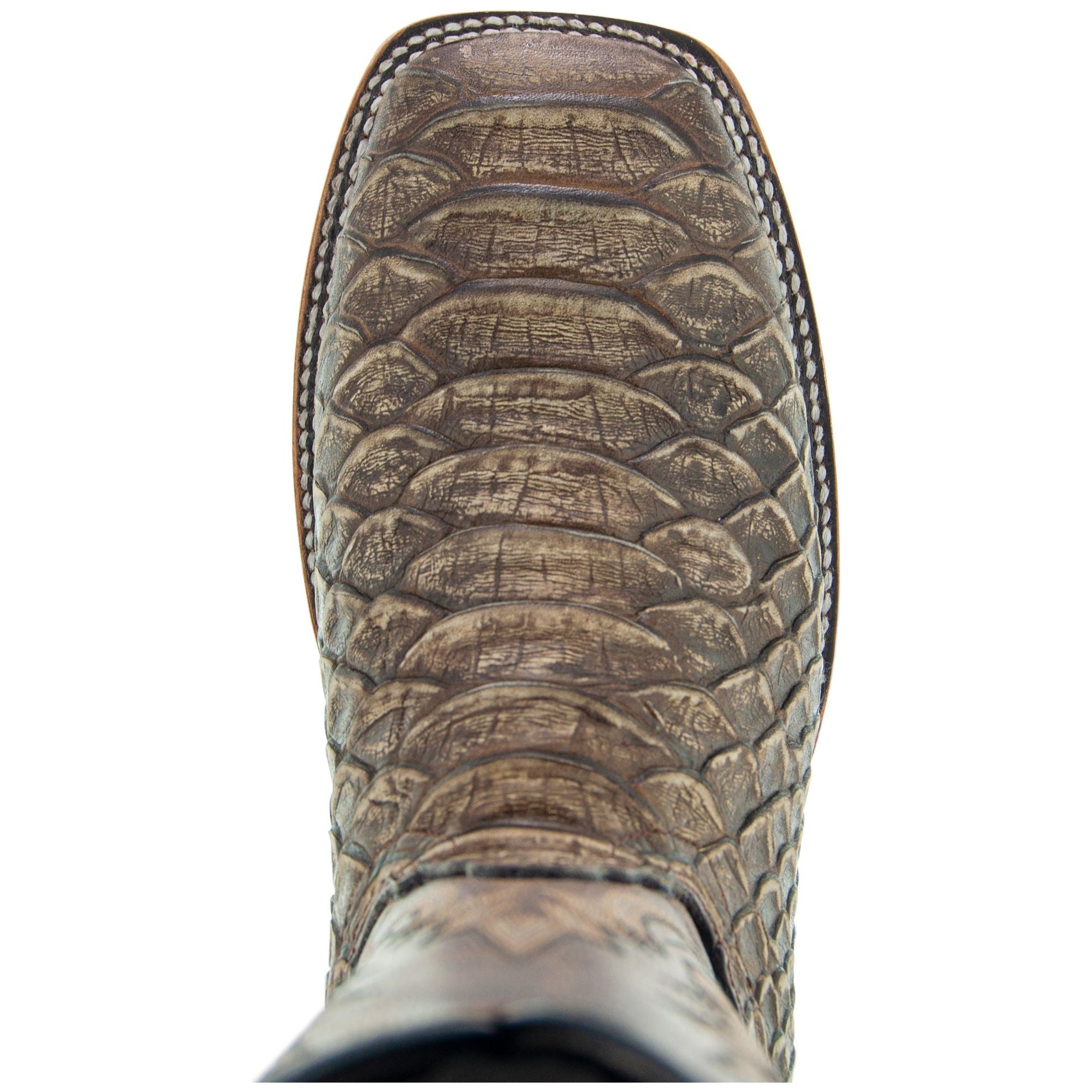 Soto Boots Mens Tan Python Print Boots H50032 - Paranoid Ranch