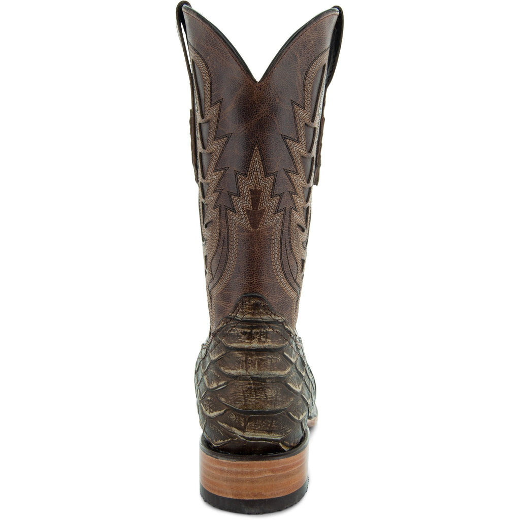 Soto Boots Mens Tan Python Print Boots H50032 - Paranoid Ranch