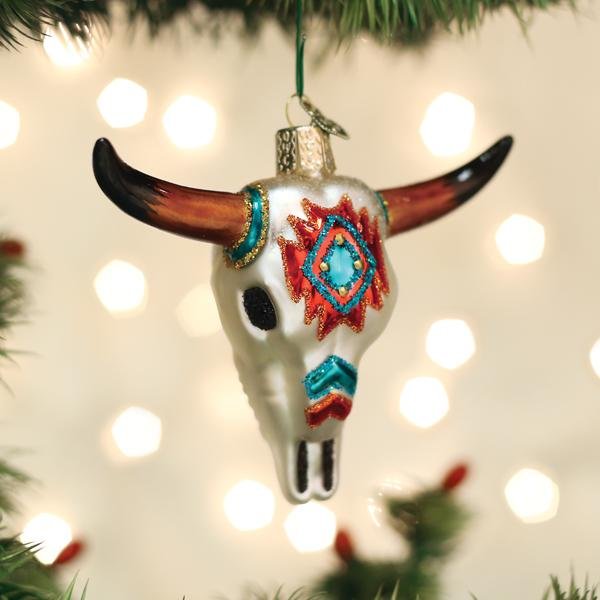 Southwestern Steer Skull Ornament - Paranoid Ranch
