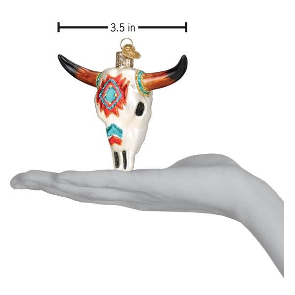 Southwestern Steer Skull Ornament - Paranoid Ranch