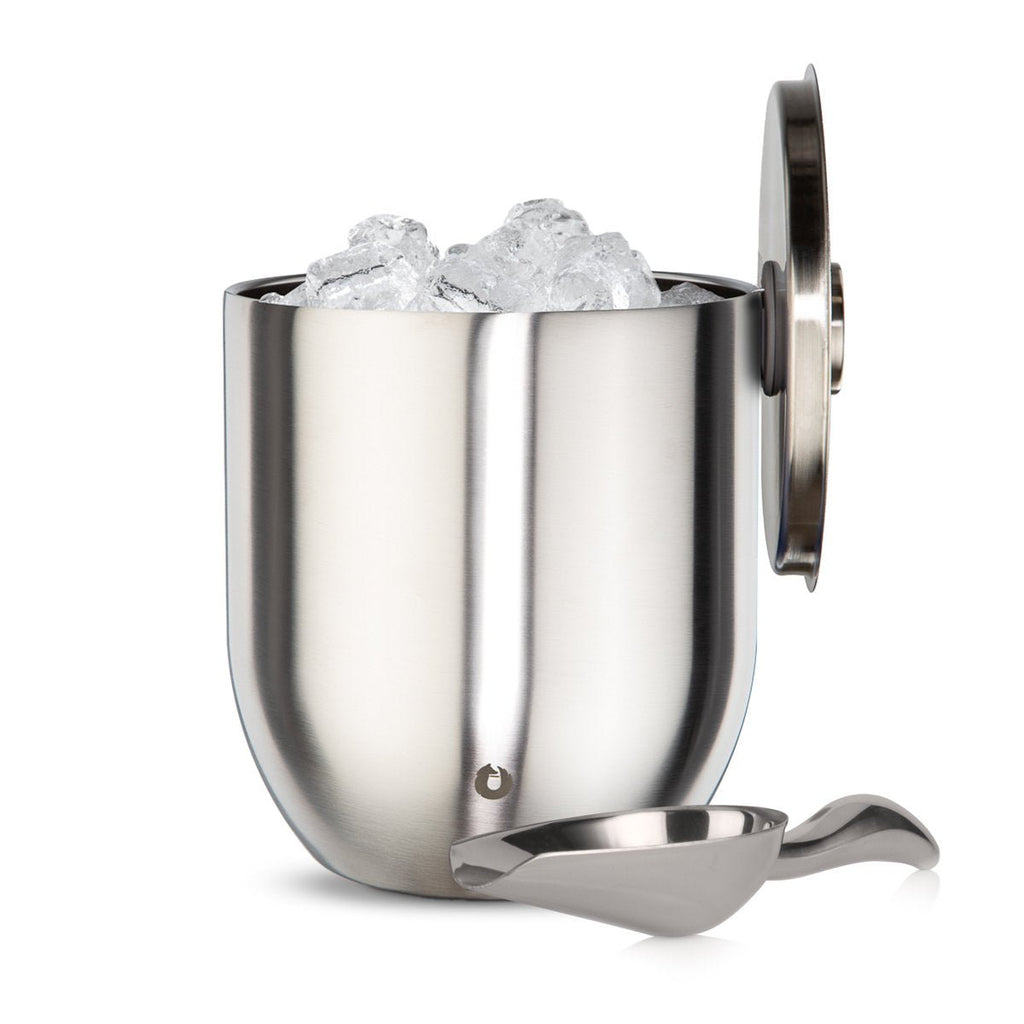 Stainless Steel Ice bucket with Lid and Scoop, Steel - Paranoid Ranch