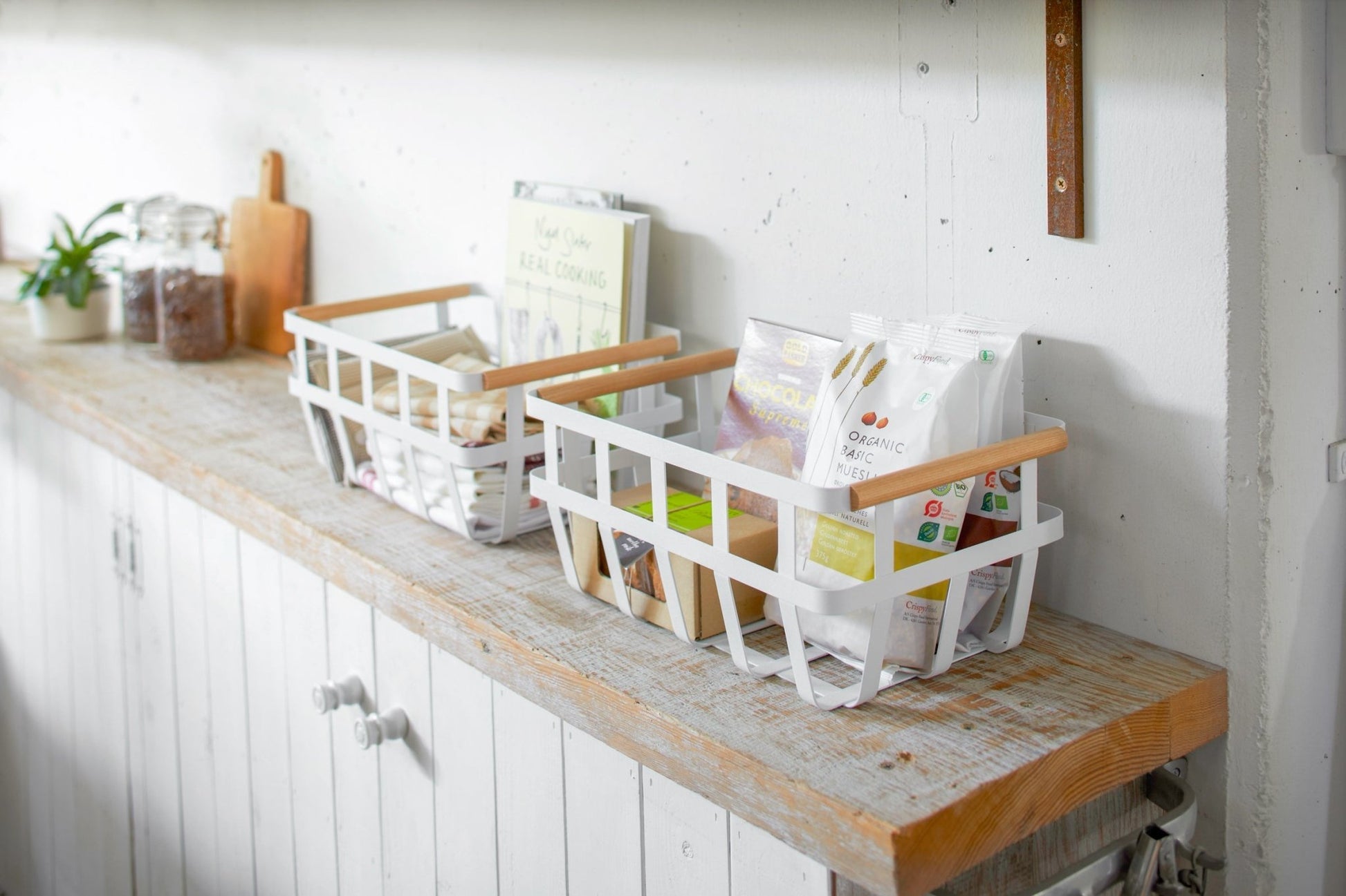 Storage Basket - Medium - Steel + Wood - Paranoid Ranch