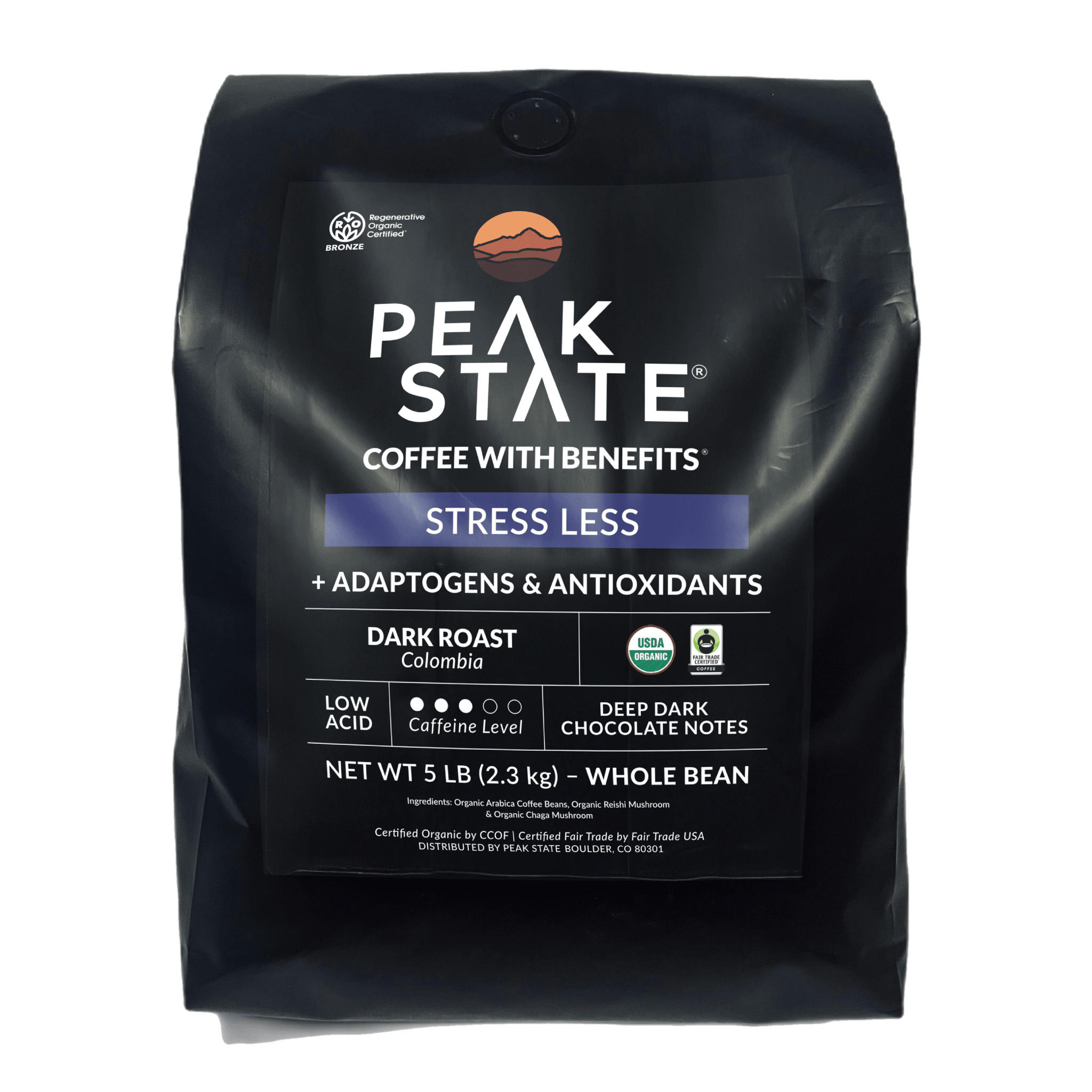 STRESS LESS Dark Roast - 5lb - Paranoid Ranch