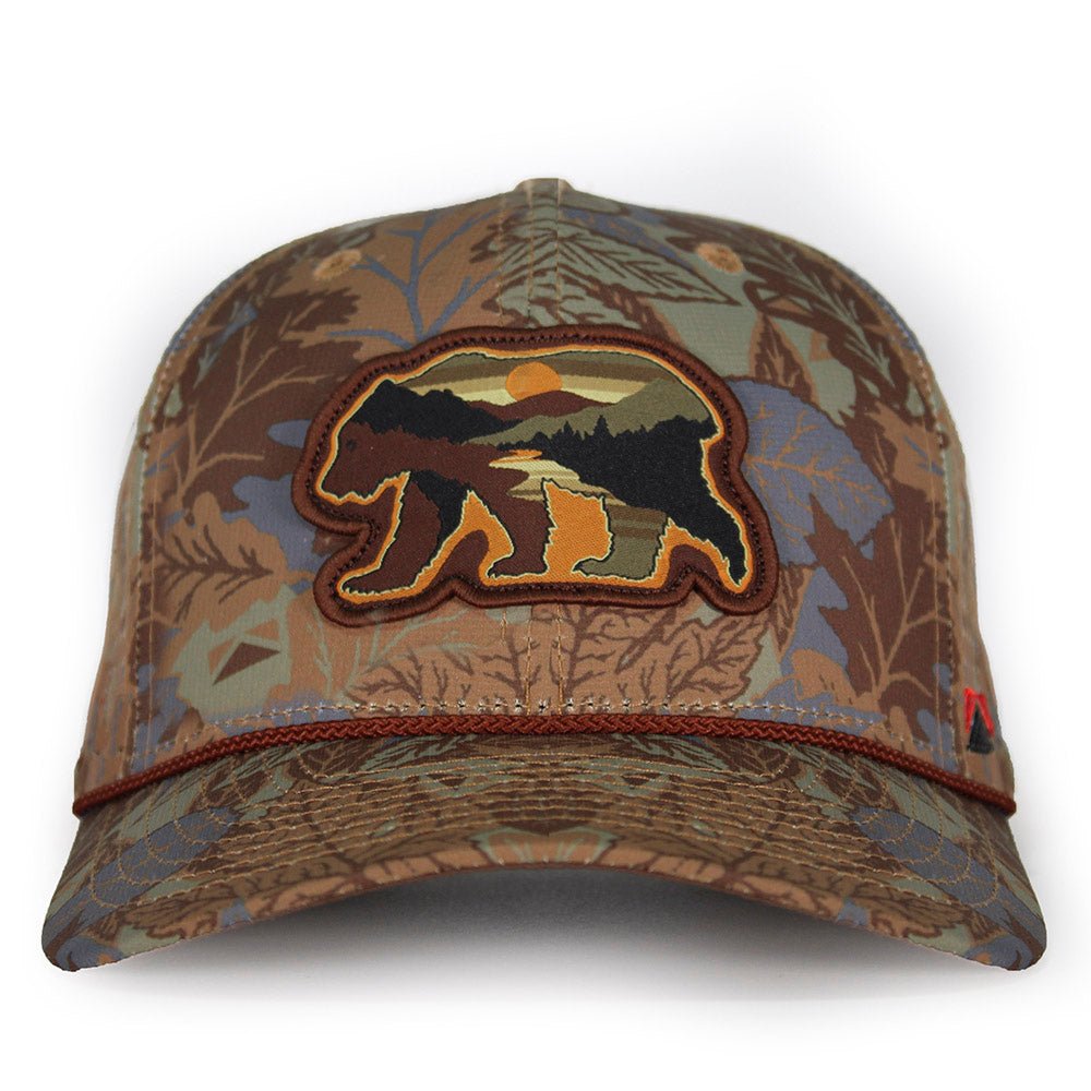 Sunset Bear Cloud Texture 5-Panel Rope Cap - Paranoid Ranch