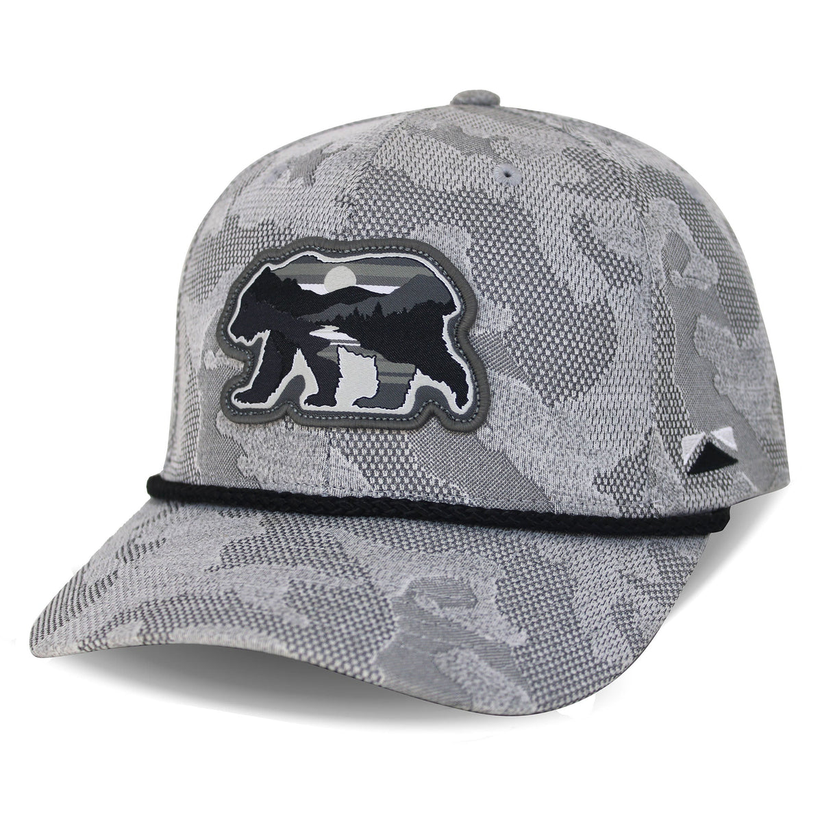 Sunset Bear Cloud Texture 5-Panel Rope Cap - Paranoid Ranch