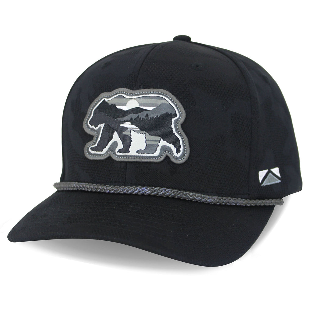 Sunset Bear Cloud Texture 5-Panel Rope Cap - Paranoid Ranch